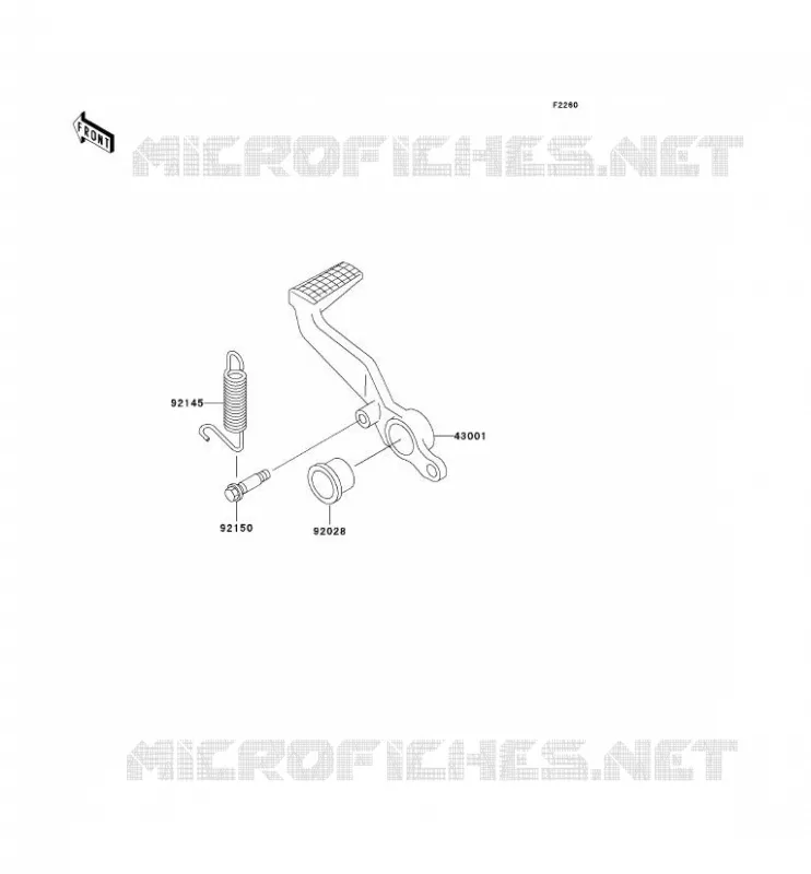 PEDALE DE FREIN Kawasaki MOTOS 900 2001 NINJA ZX-9R  ZX900-E2P