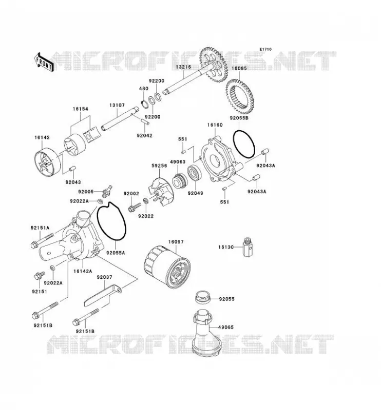 POMPE A HUILE Kawasaki MOTOS 900 2001 NINJA ZX-9R  ZX900-E2P