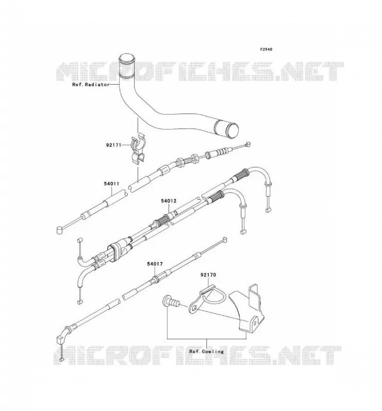 CABLES Kawasaki MOTOS 900 2002 NINJA ZX-9R  ZX900-F1P