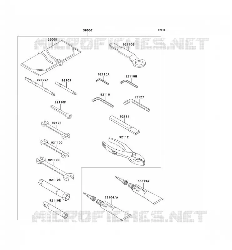 OUTIL UTILISATEUR Kawasaki MOTOS 900 2003 NINJA ZX-9R  ZX900-F2