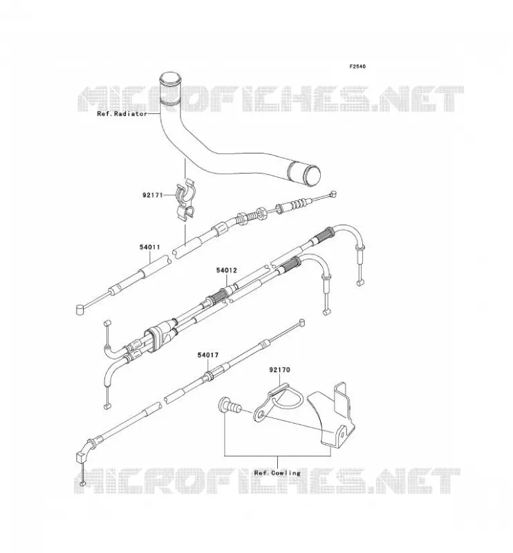 CABLES Kawasaki MOTOS 900 2003 NINJA ZX-9R  ZX900-F2H