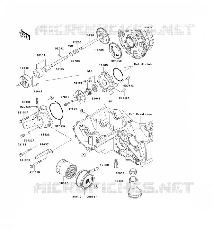 POMPE A HUILE Kawasaki MOTOS 900 2003 NINJA ZX-9R  ZX900-F2H