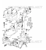 RESERVOIR CARBURANT(2/2) pour Kawasaki JET MATE 1989