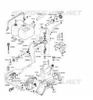 RESERVOIR CARBURANT pour Kawasaki JET MATE 1989