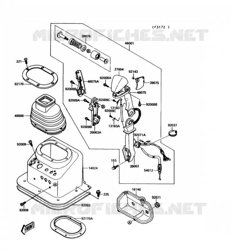 GUIDON Kawasaki JET SKI 650 1992 JET MATE  JB650-A4