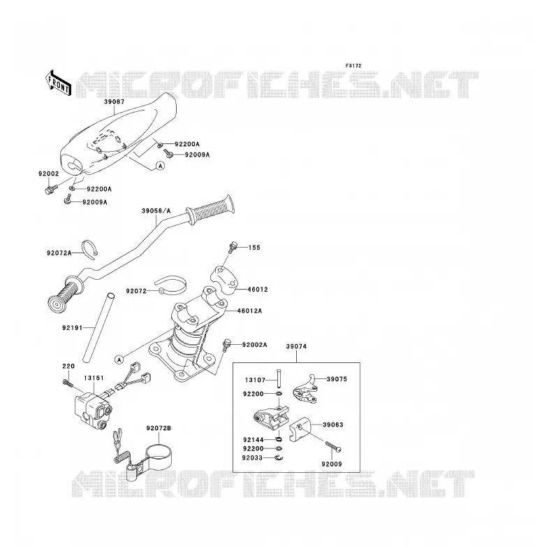 GUIDON Kawasaki JET SKI 1100 2002 JET SKI 1100 ZXI  JH1100-A7