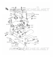 &Eacute;CHAPPEMENT pour Kawasaki JET SKI 750 ZXI 1996