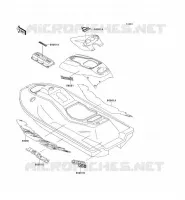 STICKER(WHITE/RED) pour Kawasaki JET SKI 900 ZXI 1995