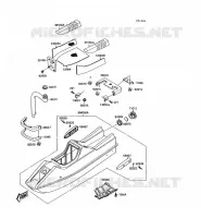 COQUE pour Kawasaki JET SKI 300SX 1989