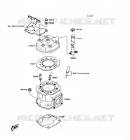 CULASSE/CYLINDRE pour Kawasaki JET SKI 300SX 1989