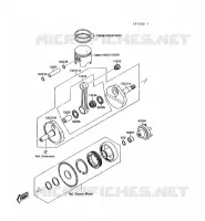 VILEBREQUIN/PISTON pour Kawasaki JET SKI 300SX 1989