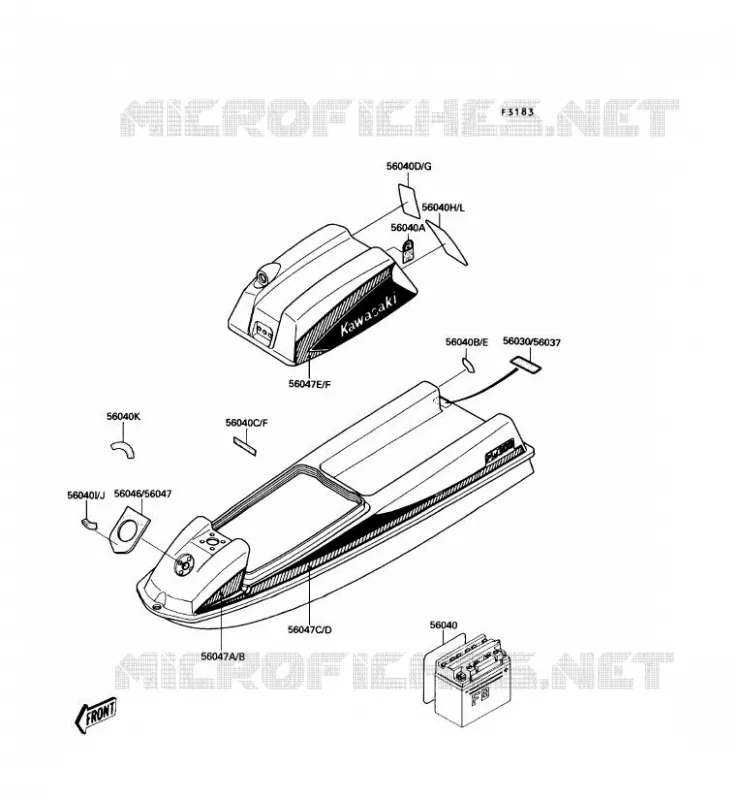 LABEL Kawasaki JET SKI 300 1989 JET SKI 300  JS300-B4