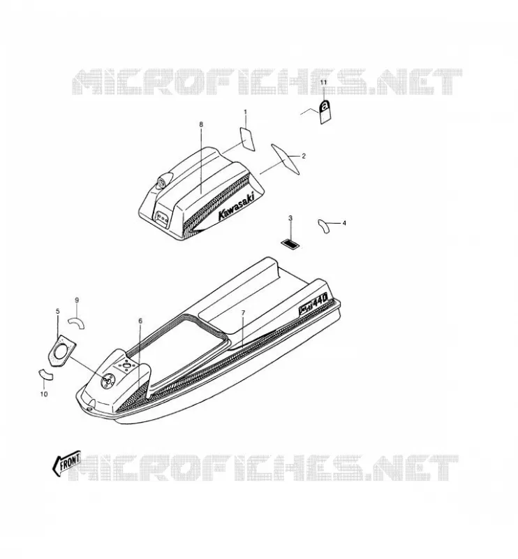 LABEL Kawasaki JET SKI 440 1988 JET SKI 440  JS440-A12