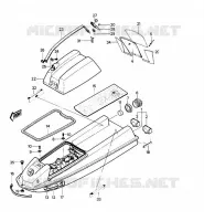 COQUE /CAPOT MOTEUR pour Kawasaki JET SKI 440 1988