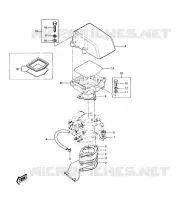 SUPPORT CARBURATEUR/PARE FLAMME pour Kawasaki JET SKI 440 1988