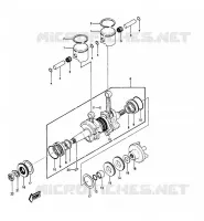 VILEBREQUIN/PISTON pour Kawasaki JET SKI 440 1988
