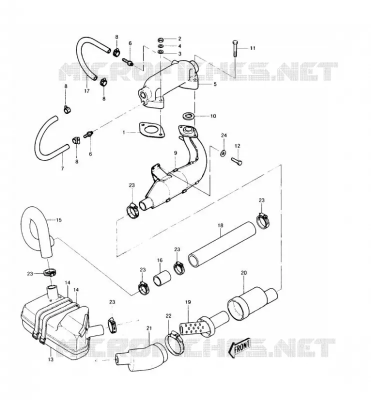 &Eacute;CHAPPEMENT Kawasaki JET SKI 440 1990 JET SKI 440  JS440-A14