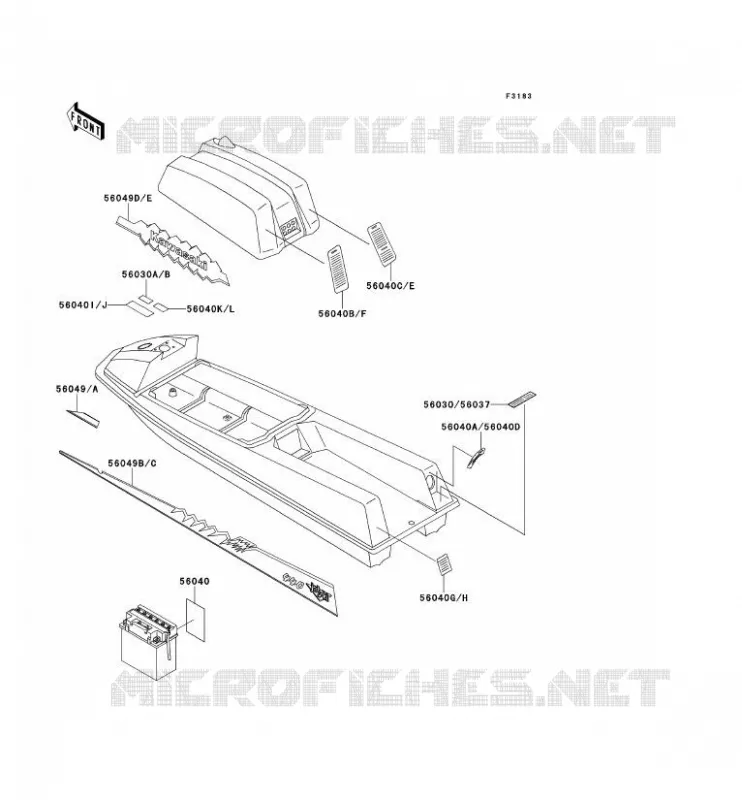 LABEL Kawasaki JET SKI 440 1991 JET SKI 440  JS440-A15