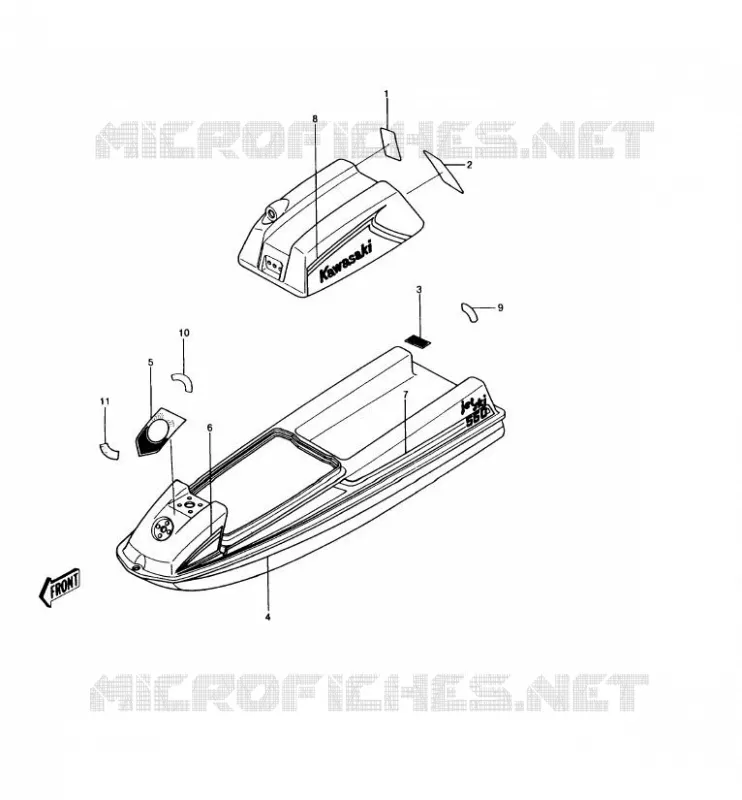 LABEL Kawasaki JET SKI 550 1986 JET SKI 550  JS550-A5