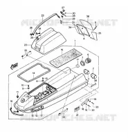COQUE /CAPOT MOTEUR pour Kawasaki JET SKI 550 1987