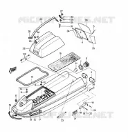 COQUE /CAPOT MOTEUR pour Kawasaki JET SKI 550 1989