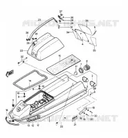 COQUE /CAPOT MOTEUR pour Kawasaki JET SKI 550 1989