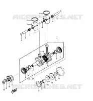VILEBREQUIN/PISTON pour Kawasaki JET SKI 550 1989