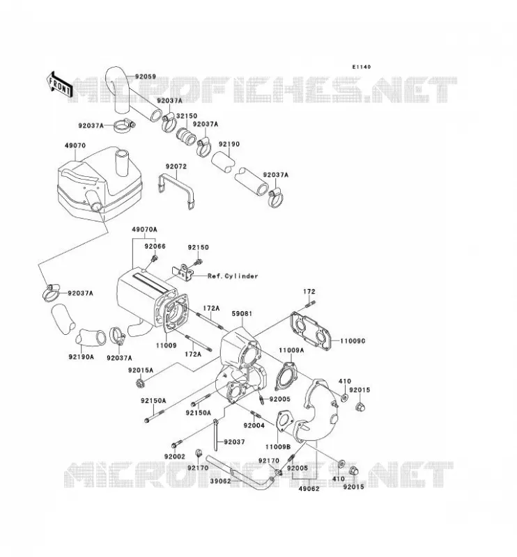 &Eacute;CHAPPEMENT Kawasaki JET SKI 550 1991 JET SKI 550SX  JS550-C1