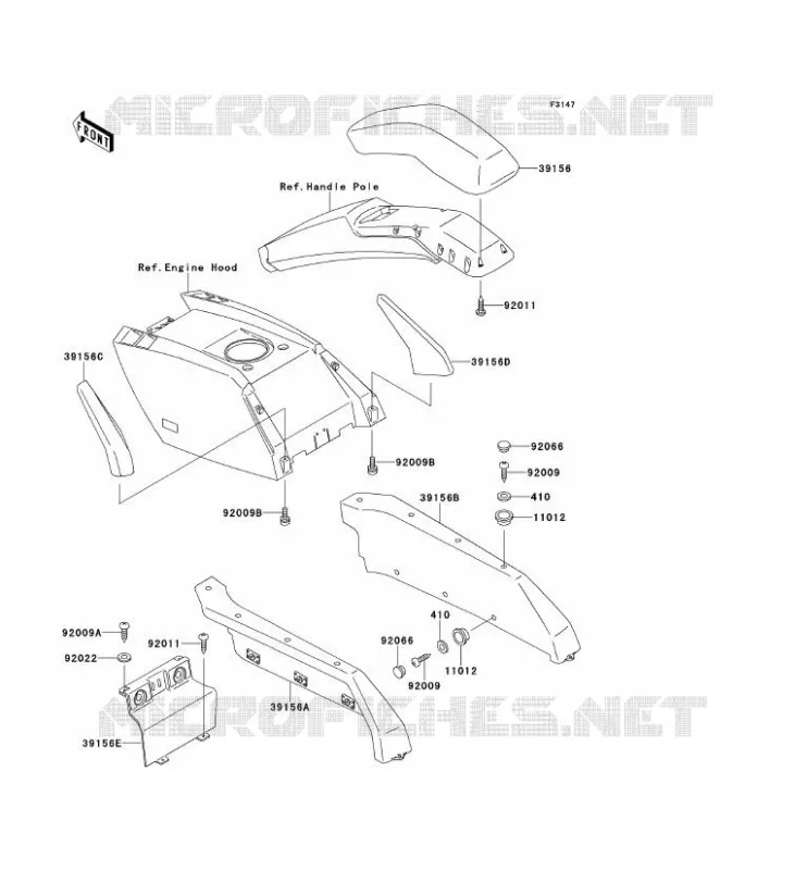 MOUSSE Kawasaki JET SKI 650 1991 JET SKI 650SX  JS650-B1