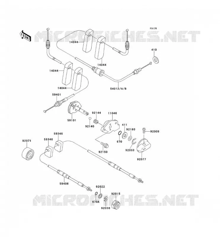 CABLE Kawasaki JET SKI 650 1992 JET SKI 650SX  JS650-B2
