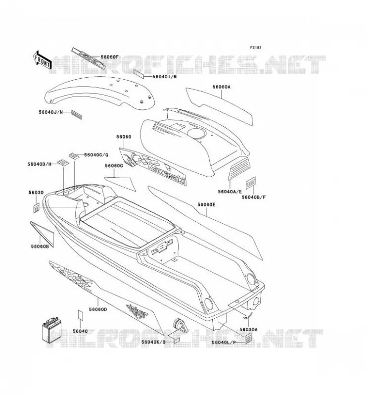 LABEL Kawasaki JET SKI 750 1992 JET SKI 750 SX  JS750-A1