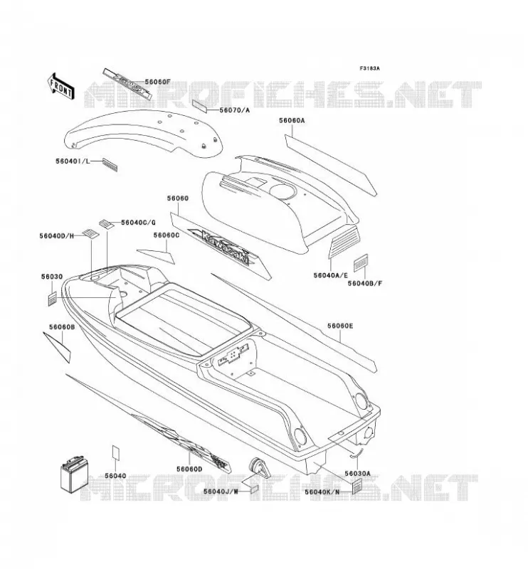 LABEL Kawasaki JET SKI 750 1993 JET SKI 750 SX  JS750-A2