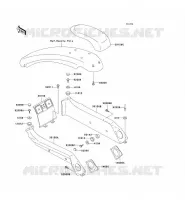 MOUSSES(KAW60986 93 ) pour Kawasaki JET SKI 750 SX 1995