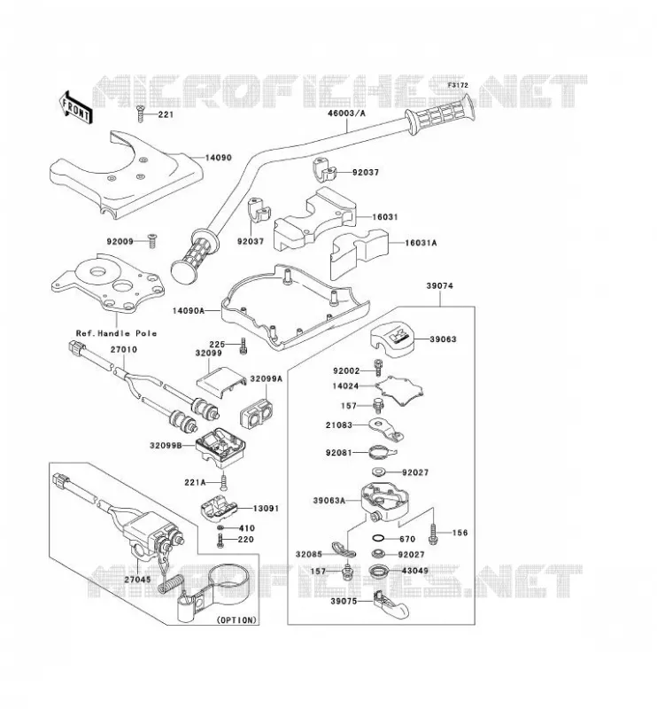 GUIDON Kawasaki JET SKI 750 1995 JET SKI 750 SX  JS750-A4