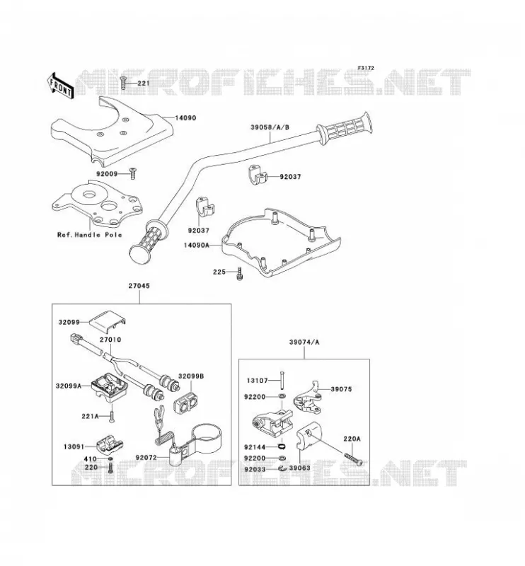 GUIDON Kawasaki JET SKI 750 2001 JET SKI 750 SXI PRO  JS750-C4