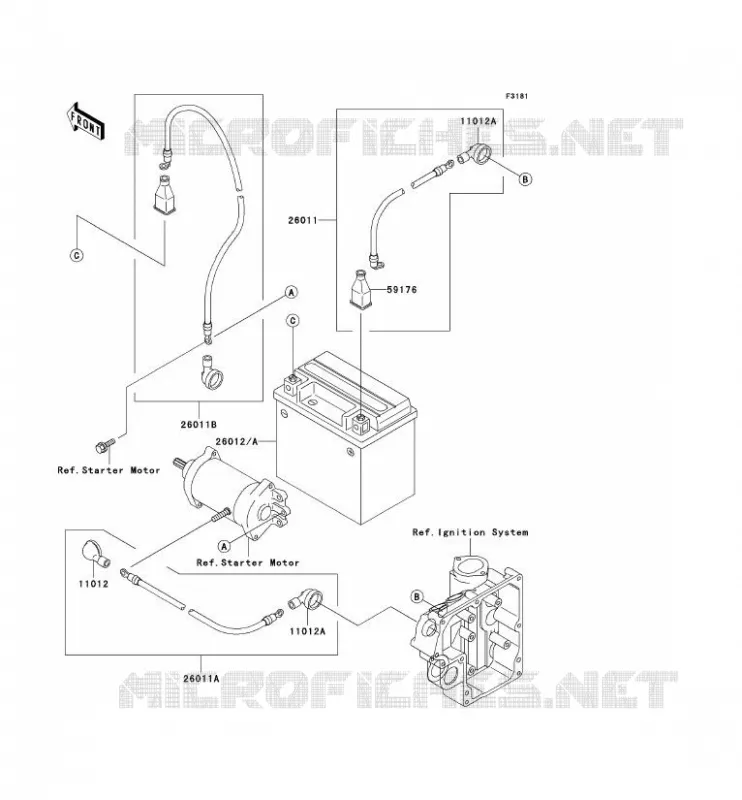 &Eacute;QUIPEMENT ELECTRIQUE Kawasaki JET SKI 800 2004 JET SKI 800 SX-R  JS800-A2