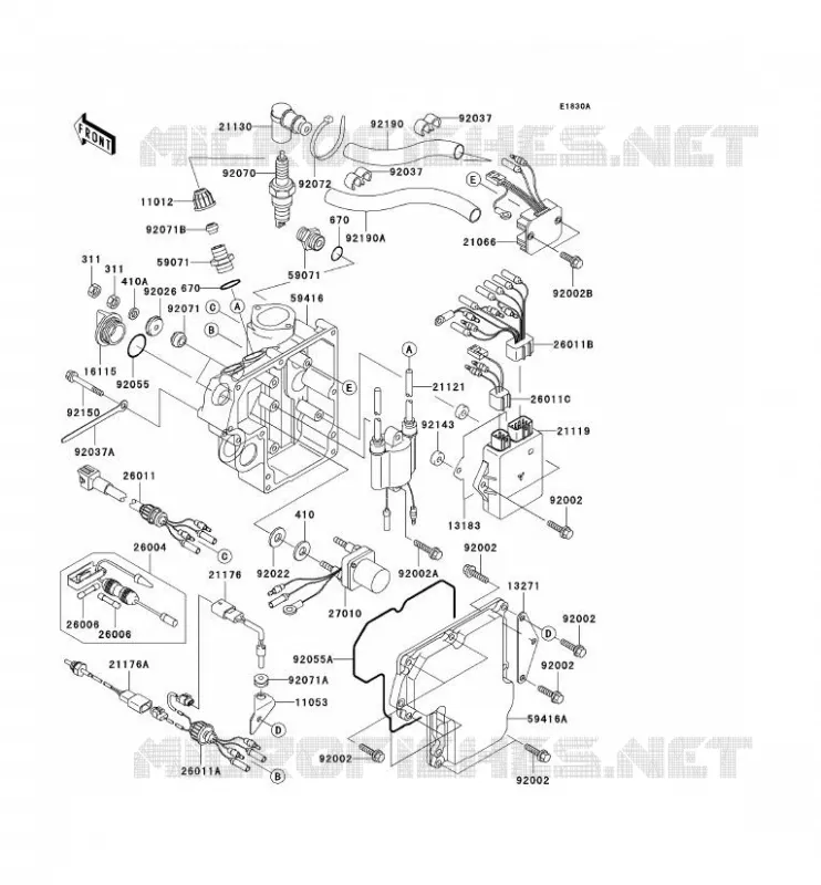 SYSTEME D&acute;ALLUMAGE Kawasaki JET SKI 800 2005 JET SKI 800 SX-R  JS800-A3
