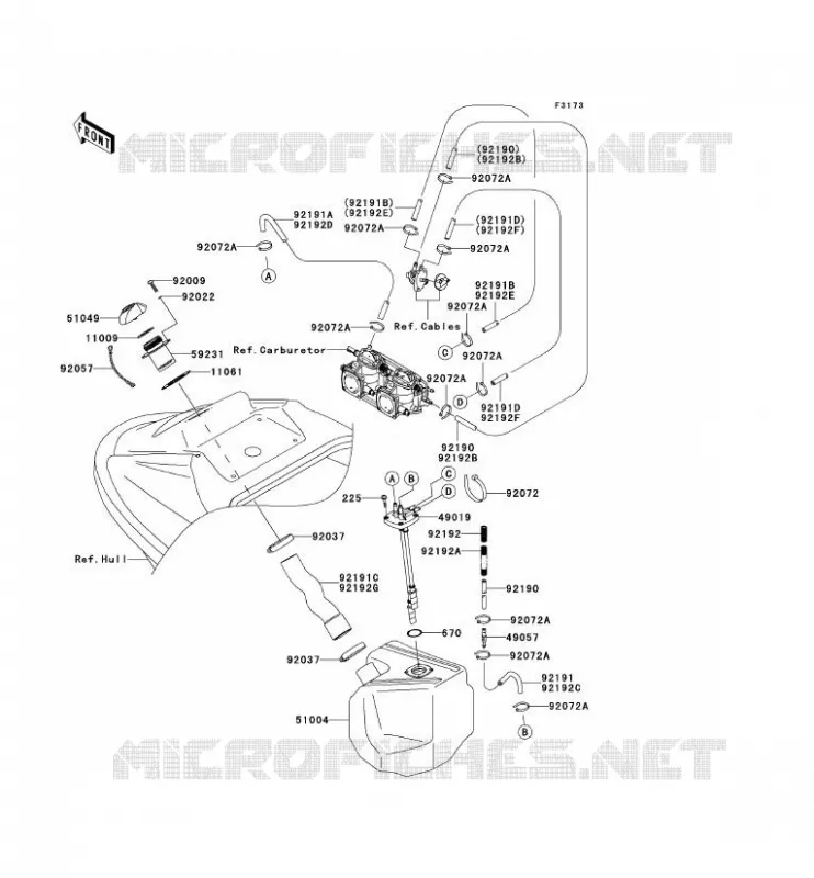 RESERVOIR CARBURANT Kawasaki JET SKI 800 2006 JET SKI 800 SX-R  JS800A6F