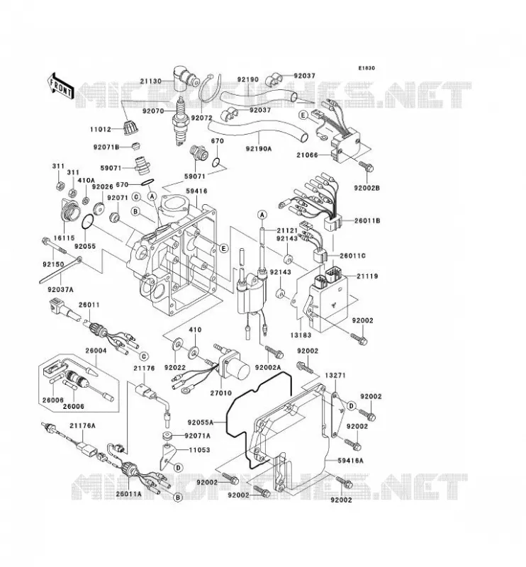 SYSTEME D&acute;ALLUMAGE Kawasaki JET SKI 800 2007 JET SKI 800 SX-R  JS800A7F