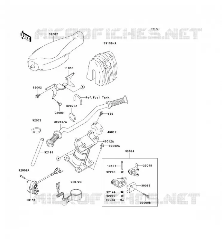 GUIDON Kawasaki JET SKI 1100 2001 JET SKI 1100 STX  JT1100-E2