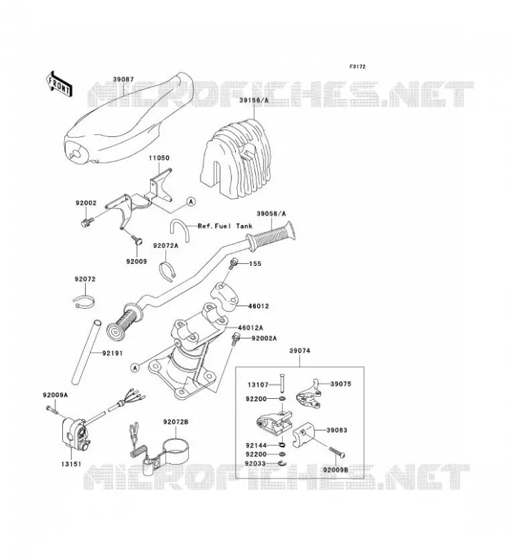 GUIDON Kawasaki JET SKI 1100 2001 JET SKI 1100 STX D.I.  JT1100-F1