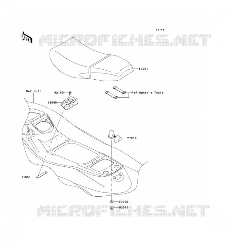 SELLE Kawasaki JET SKI 1200 2002 JET SKI 1200 STX-R  JT1200-A1