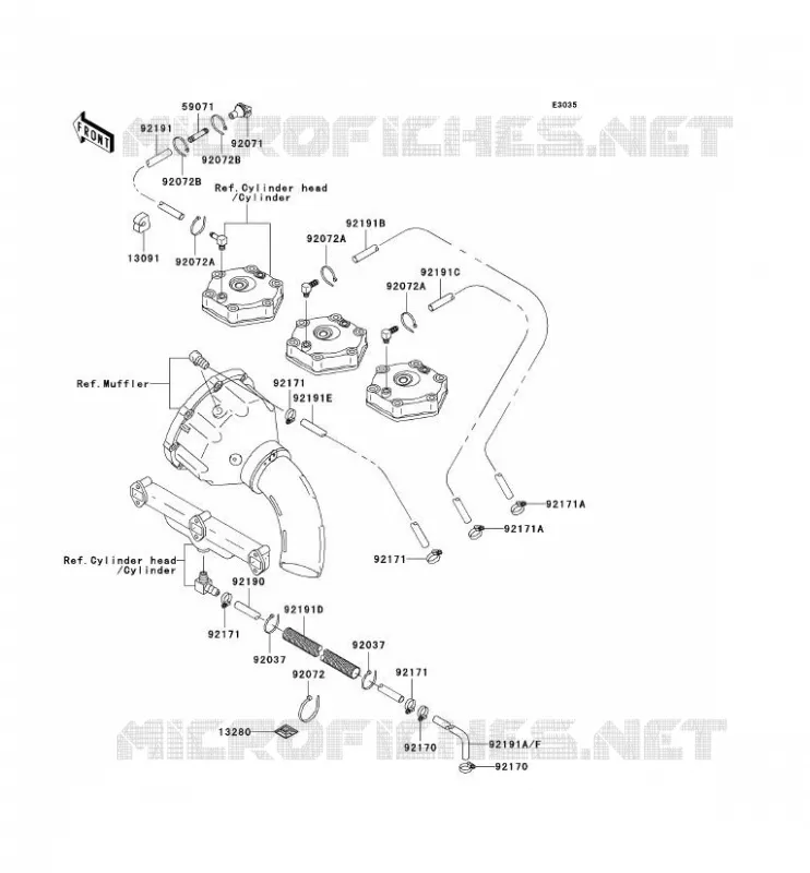 REFROIDISSEMENT Kawasaki JET SKI 1200 2003 JET SKI 1200 STX-R  JT1200-A2