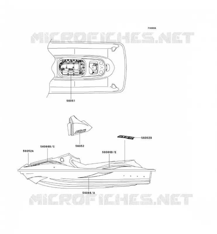 STICKER Kawasaki JET SKI 1200 2003 JET SKI 1200 STX-R  JT1200-A2