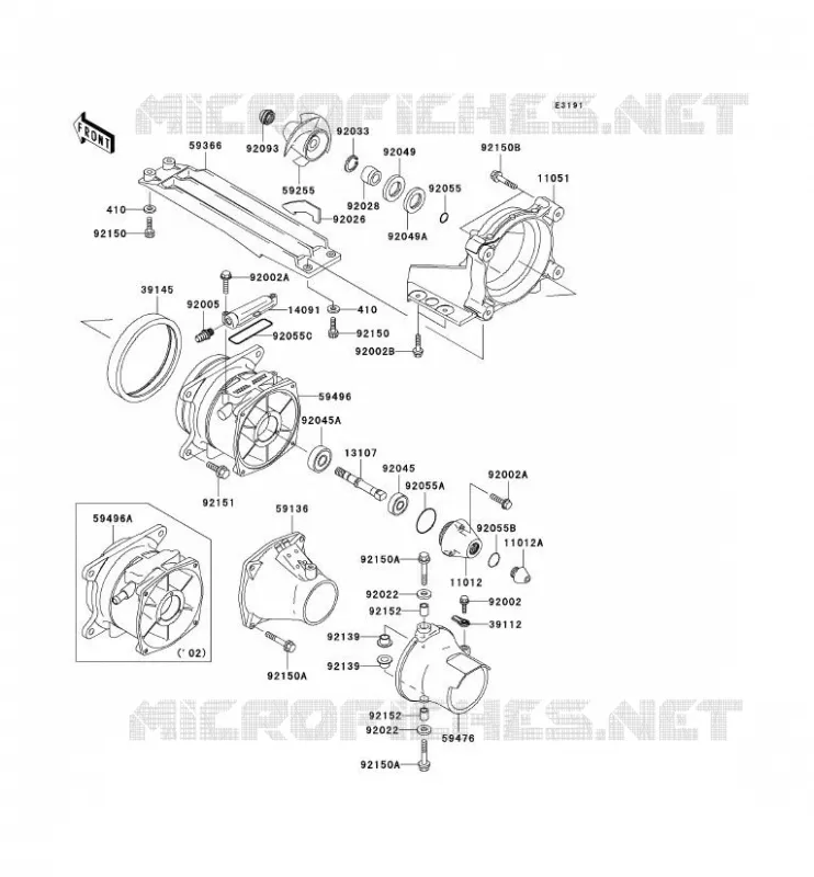 TURBINE Kawasaki JET SKI 1200 2003 JET SKI 1200 STX-R  JT1200-A2