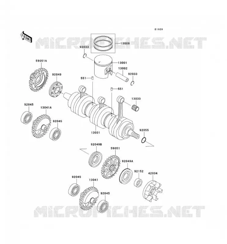 VILEBREQUIN/PISTON Kawasaki JET SKI 1200 2003 JET SKI 1200 STX-R  JT1200-A2