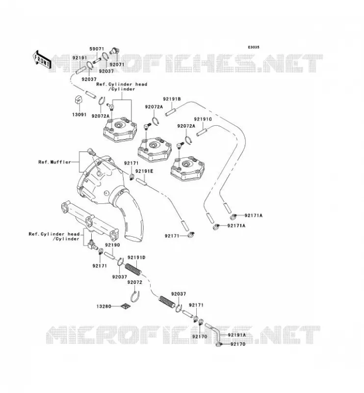 REFROIDISSEMENT Kawasaki JET SKI 1200 2003 JET SKI 1200 STX-R  JT1200-A2