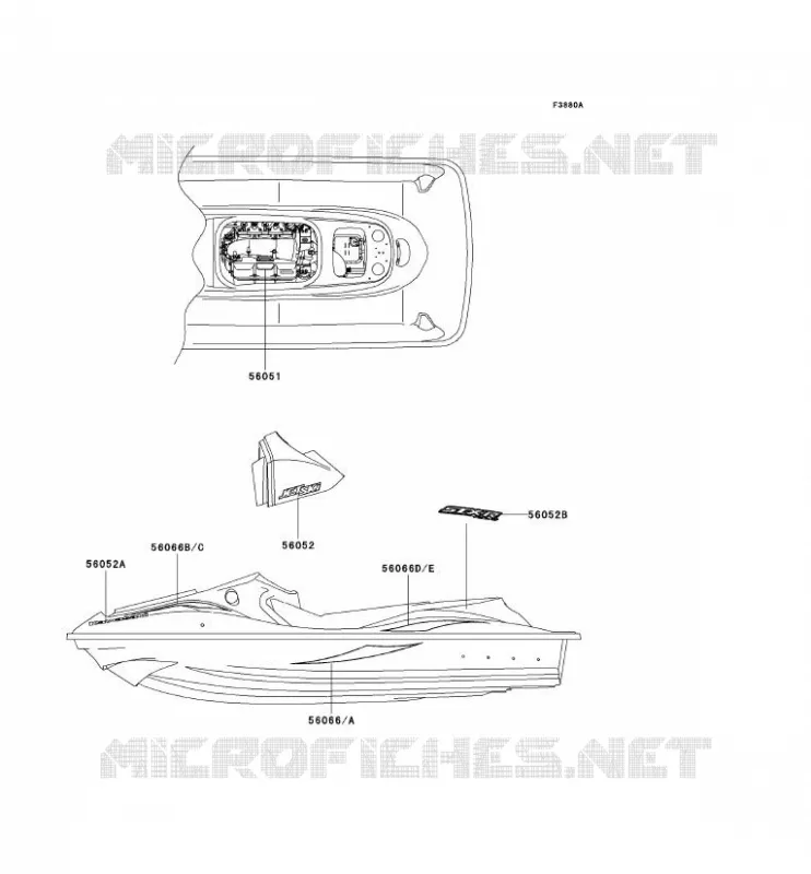 STICKER Kawasaki JET SKI 1200 2003 JET SKI 1200 STX-R  JT1200-A2