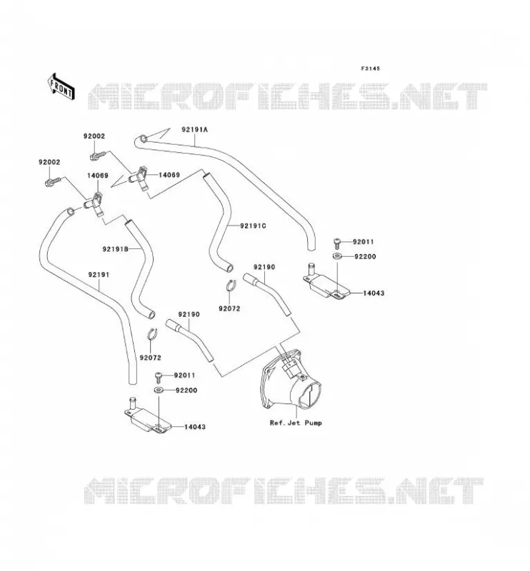 SYSTEME DE CALE Kawasaki JET SKI 1200 2003 JET SKI 1200 STX-R  JT1200-A2
