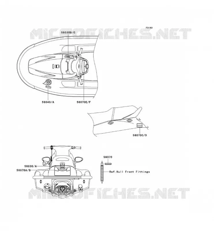 LABEL Kawasaki JET SKI 1200 2004 JET SKI STX-12F  JT1200-B2